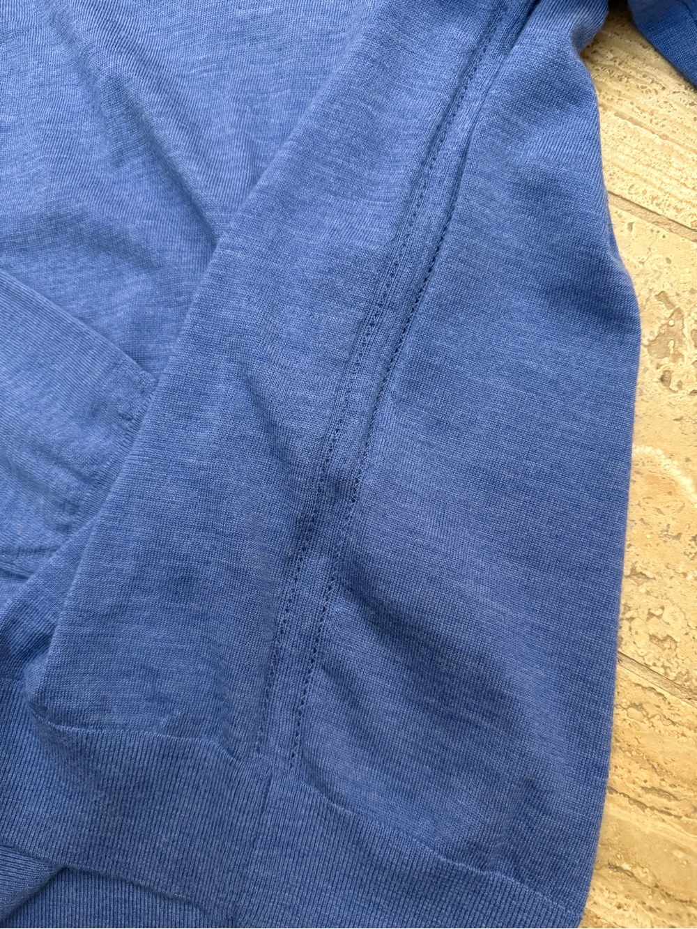 Banana Republic Extra Fine Merino Wool Sweater Cornflower Blue Medium - Picture 4 of 7